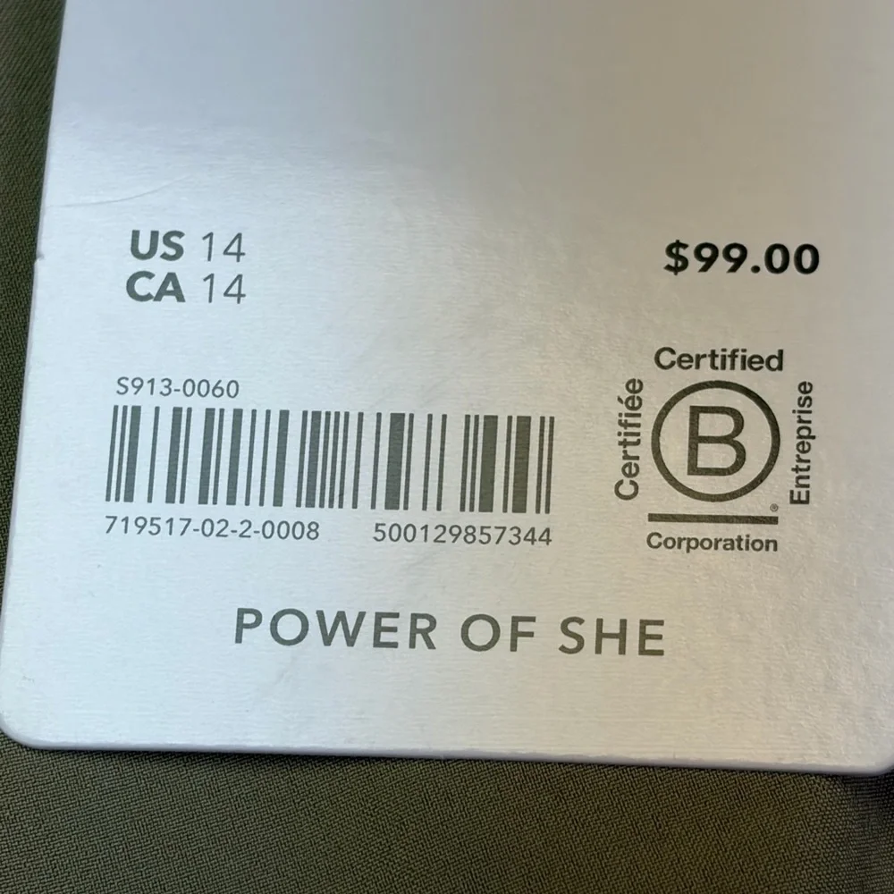 NEW Athleta Brooklyn Mid Rise Ankle Pant Womens 14 Olive Branch